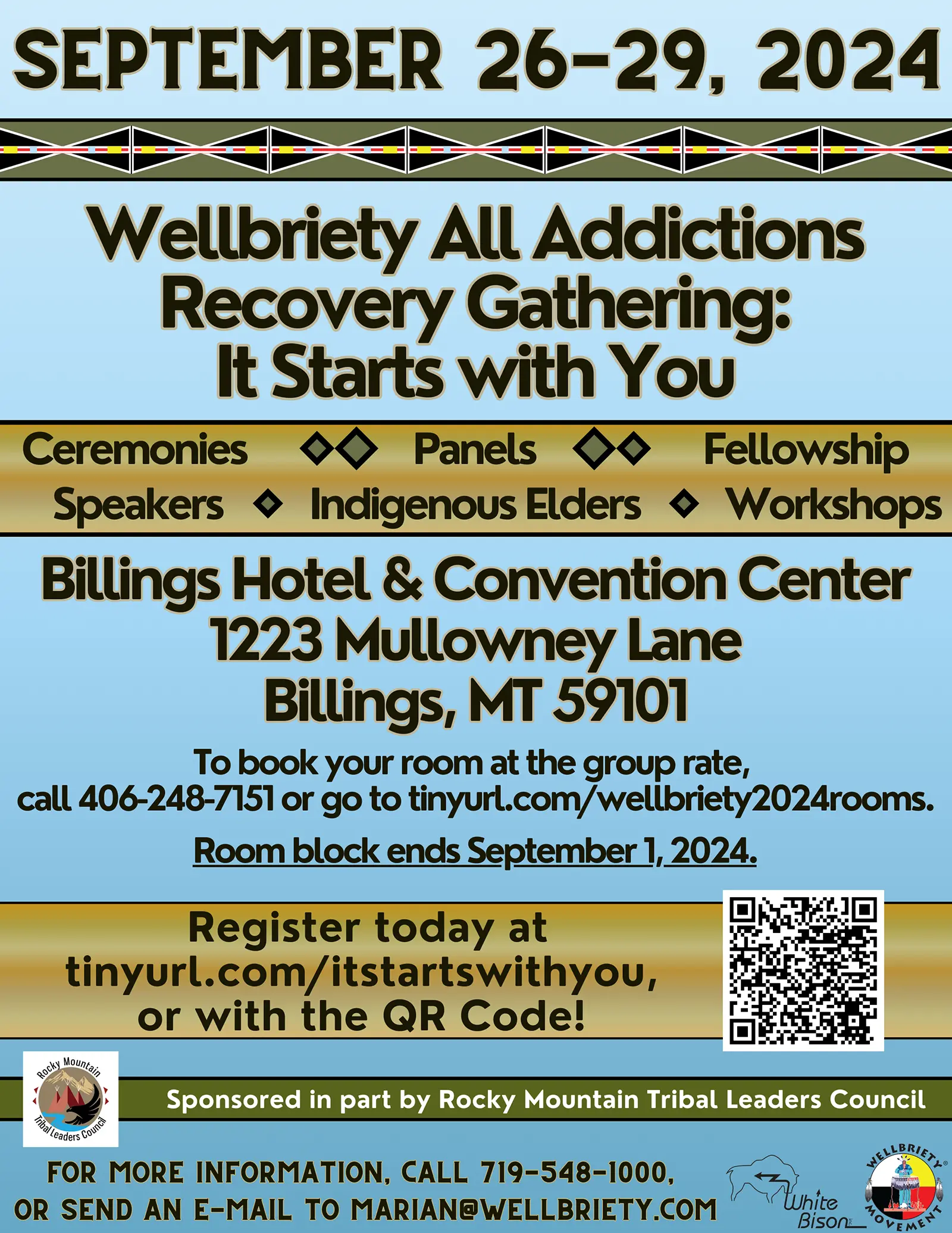 Flyer Wellbriety All Addictions September 2024